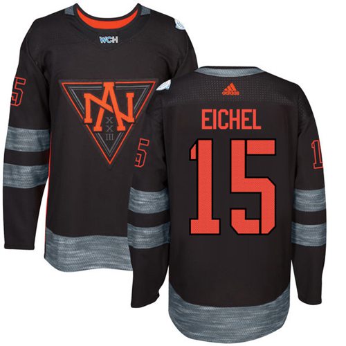 Team North America #15 Jack Eichel Black 2016 World Cup Stitched Youth NHL Jersey - Click Image to Close